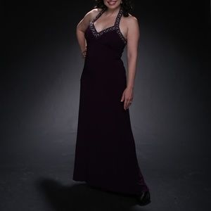 Cache Long Halter Dress